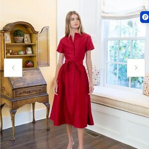 Elegant Red Midi Dress